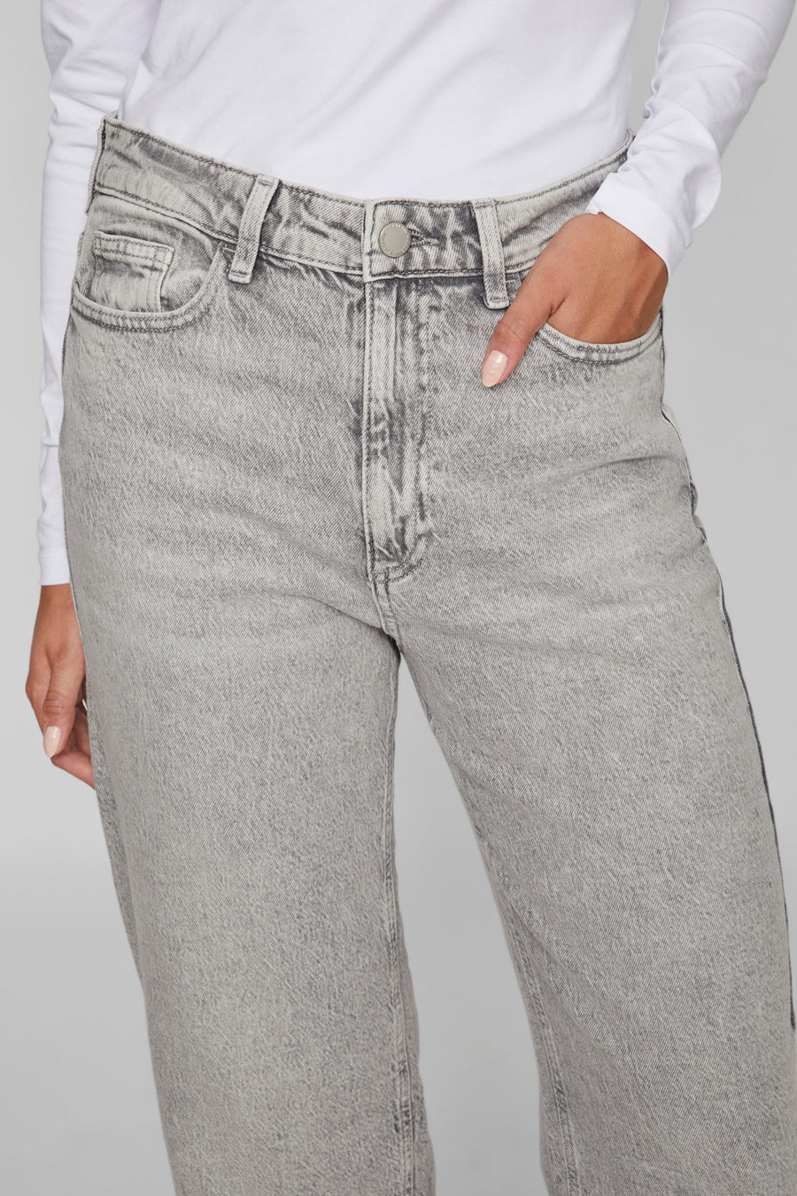 Jeans straight Light grey denim - VILA®