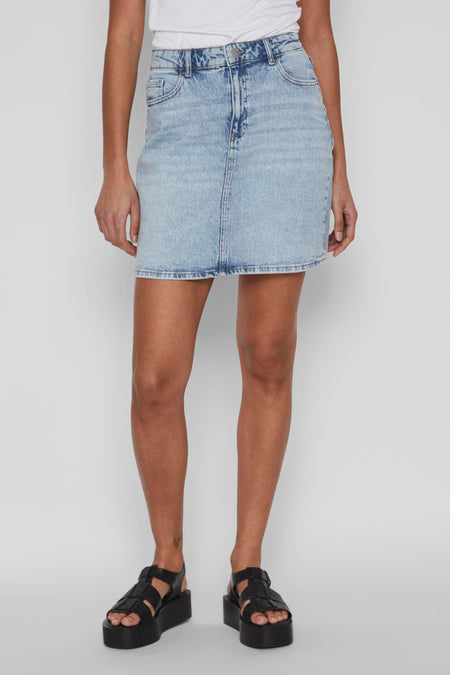 Rok (kort) Light blue denim - VILA®