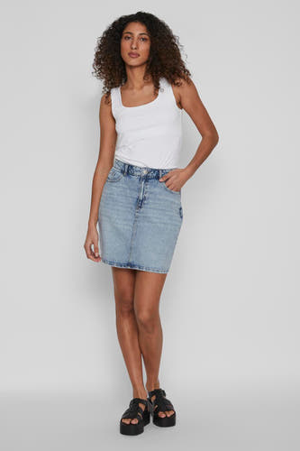 Rok (kort) Light blue denim - VILA®