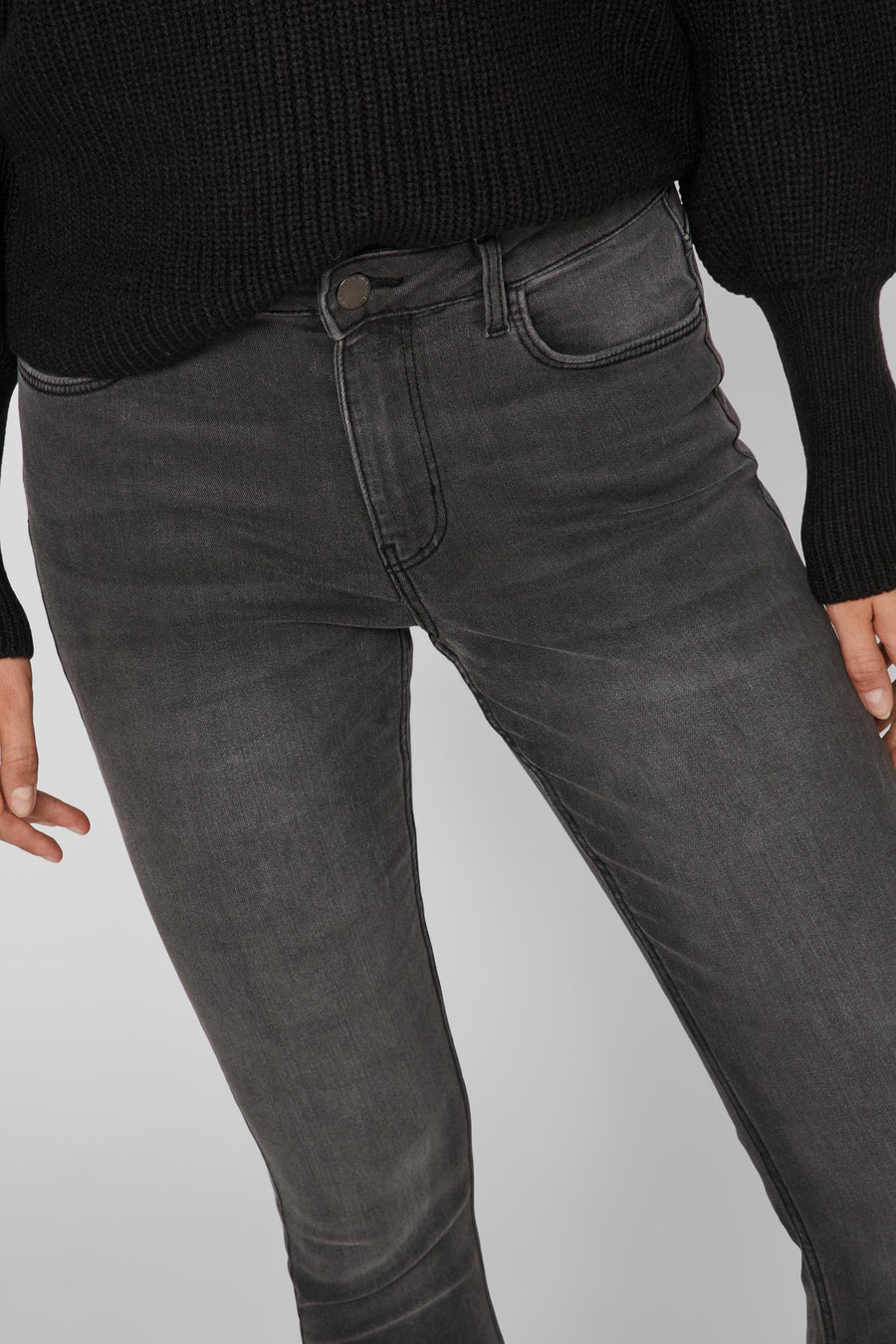 Jeans flared Dark grey denim - VILA®