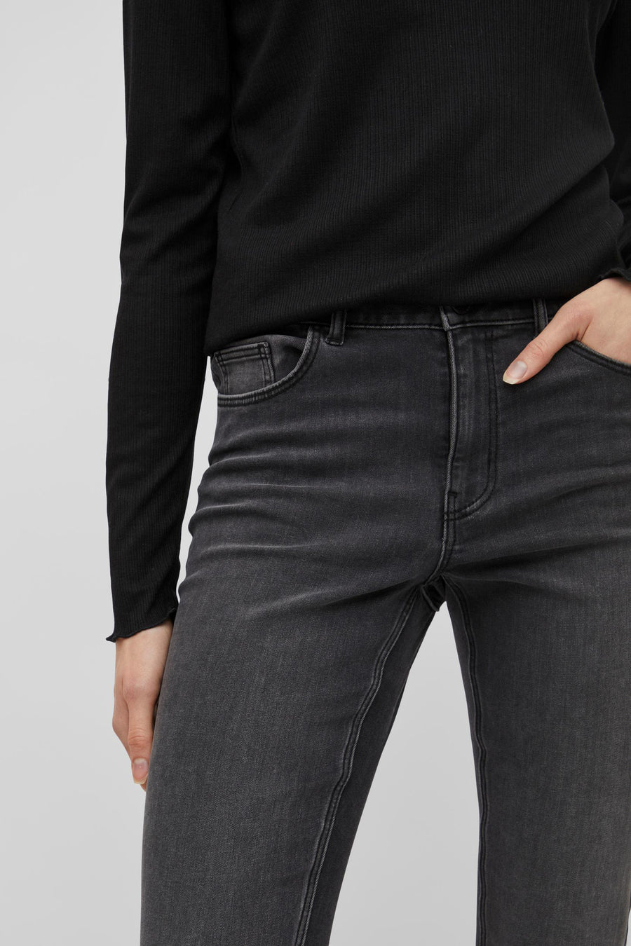 Jeans flared Dark grey denim - VILA®