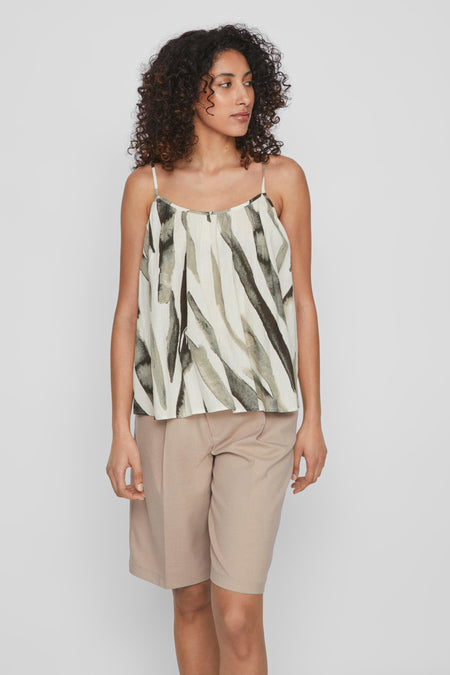 Blouse (korte mouwen) Ecru - ROUGE VILA®