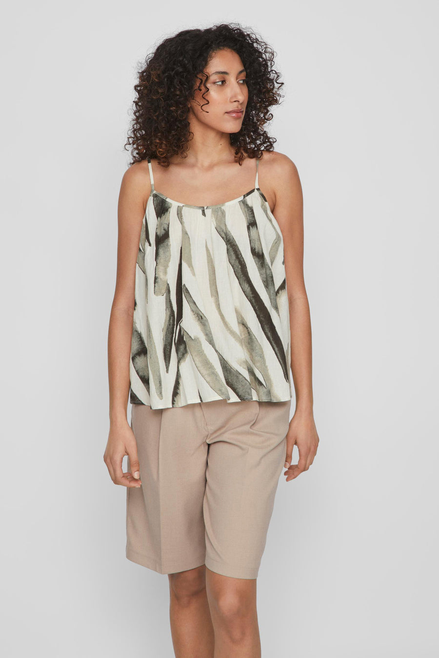 Blouse (korte mouwen) Ecru - ROUGE VILA®