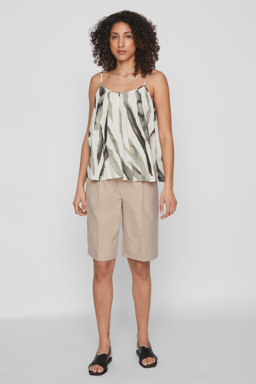 Blouse (korte mouwen) Ecru - ROUGE VILA®