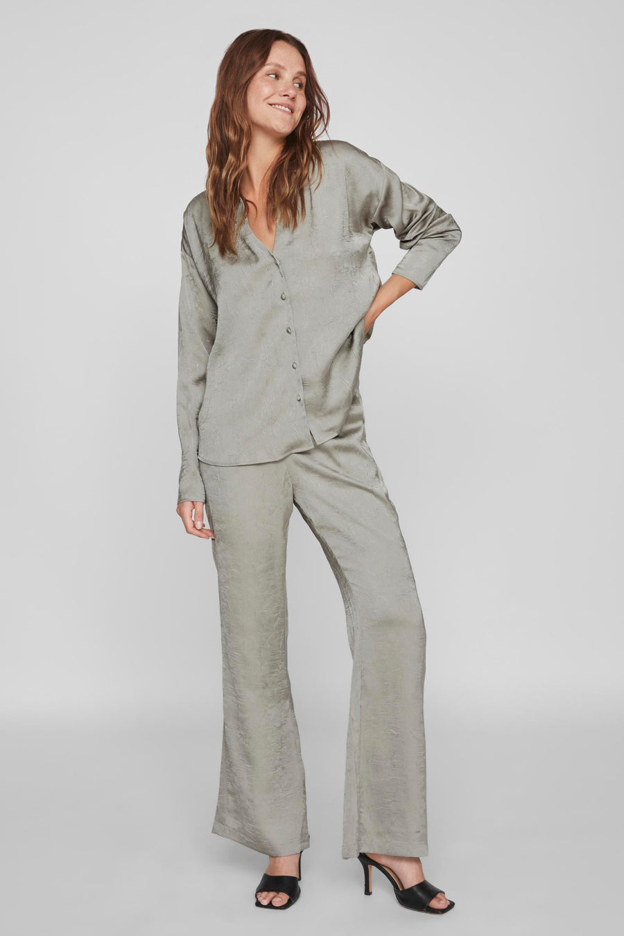Broek Zilver - VILA®