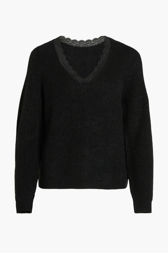Trui met V-hals Zwart - VILA®