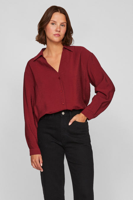 Hemd (lange mouwen) Rood - VILA®
