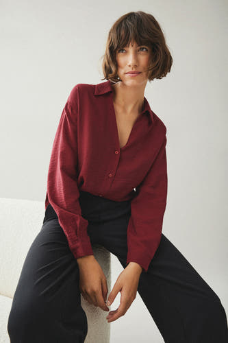 Hemd (lange mouwen) Rood - VILA®