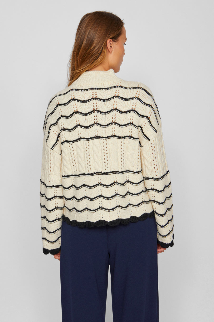 Trui met rolkraag Beige - VILA®