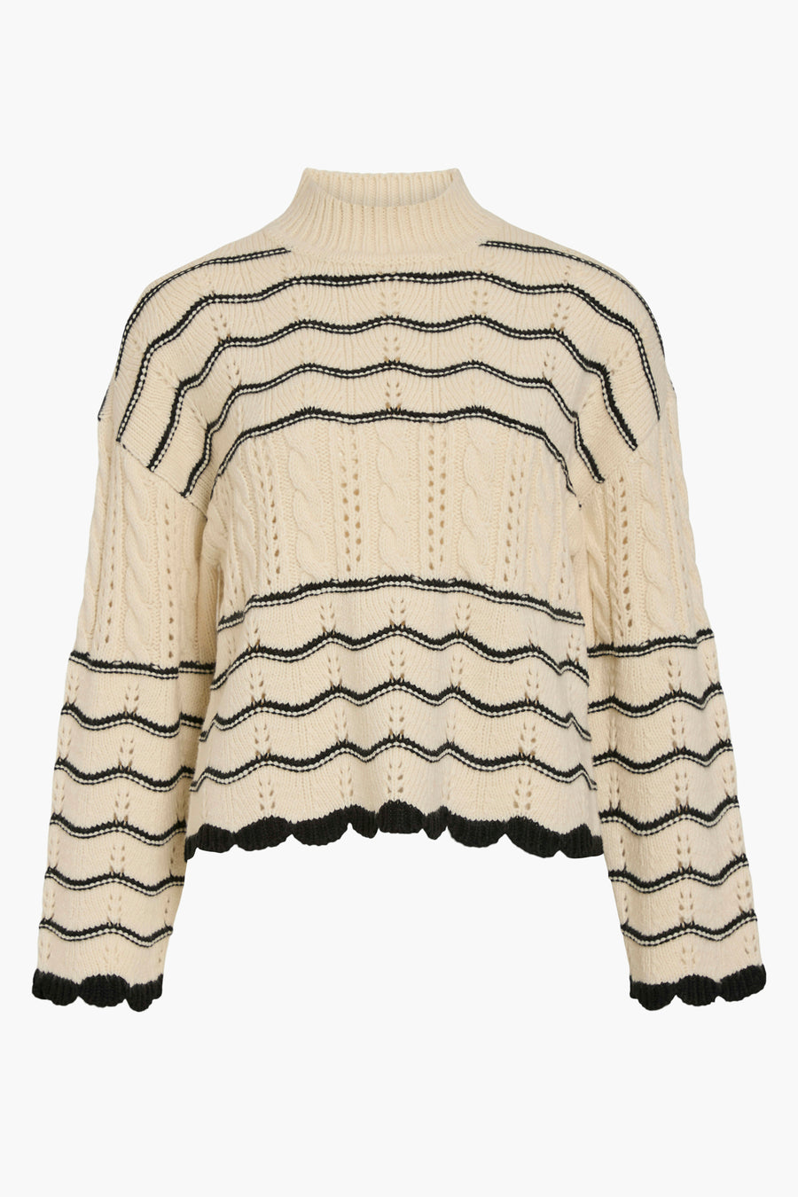 Trui met rolkraag Beige - VILA®