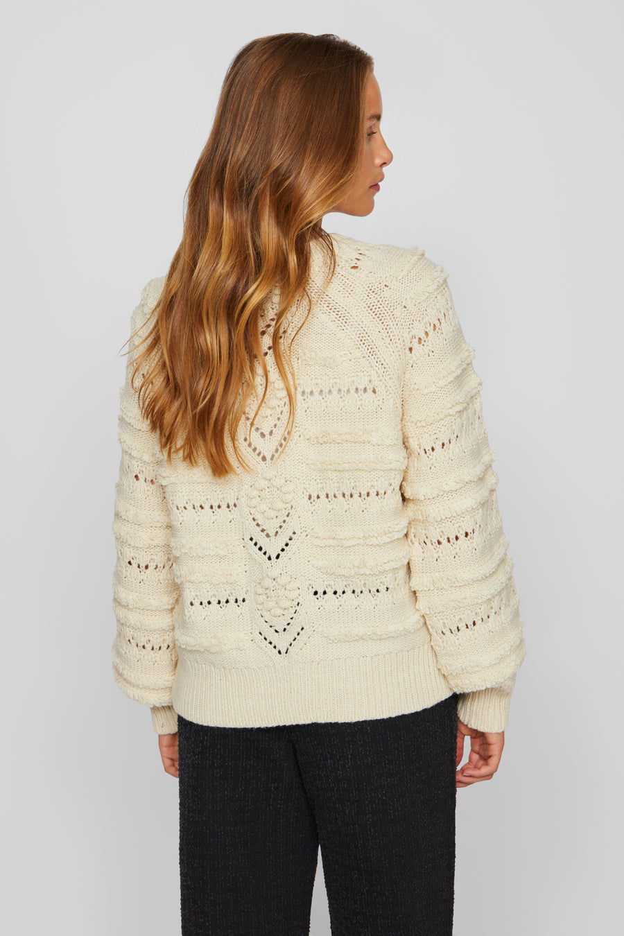 Trui met ronde hals Ecru - VILA®