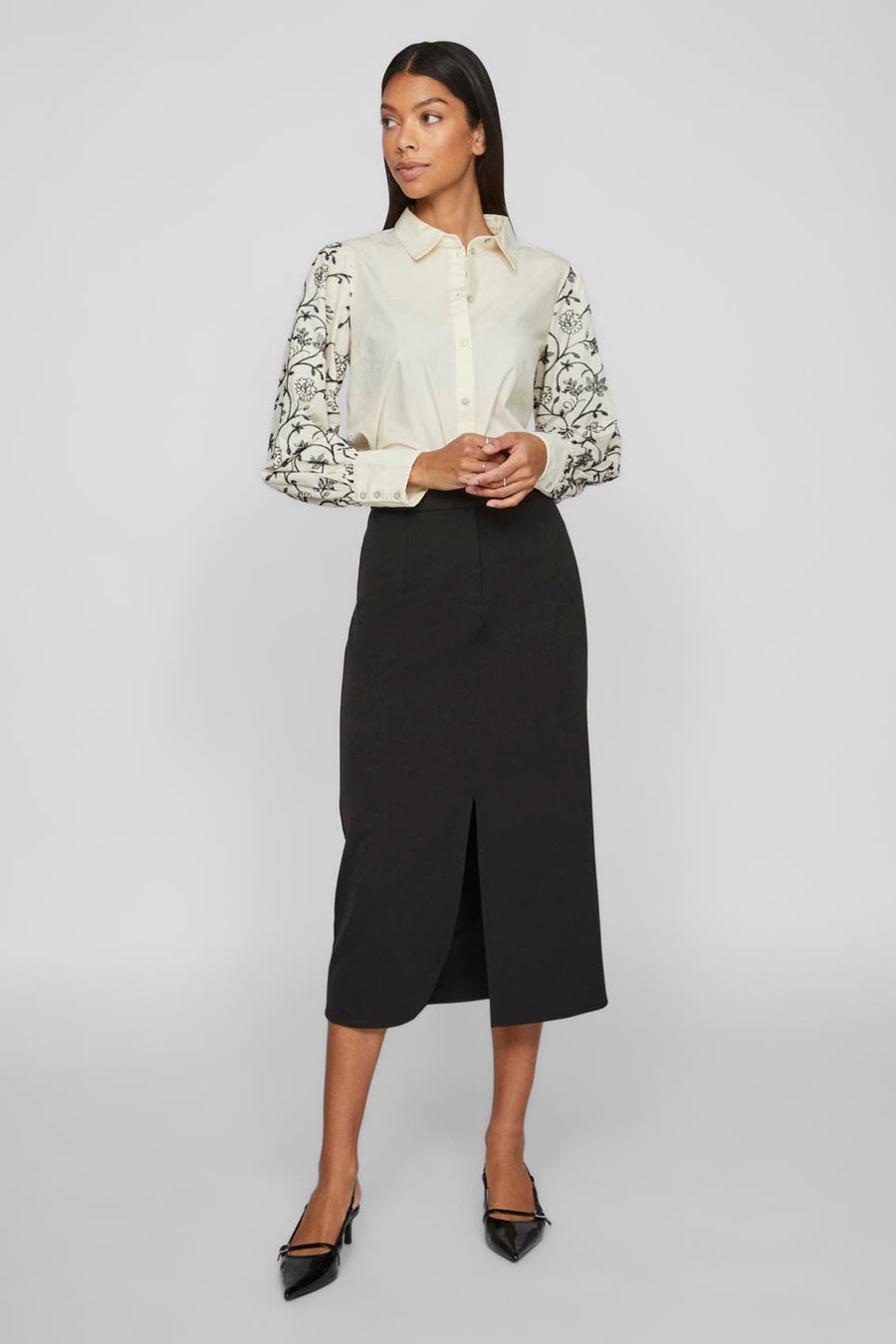 Rok (lang) Zwart - VILA®