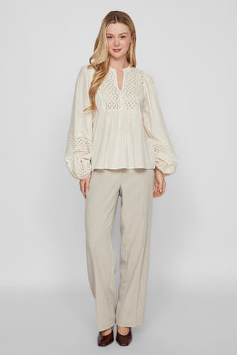 Blouse (lange mouwen) Ecru - VILA®