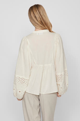 Blouse (lange mouwen) Ecru - VILA®