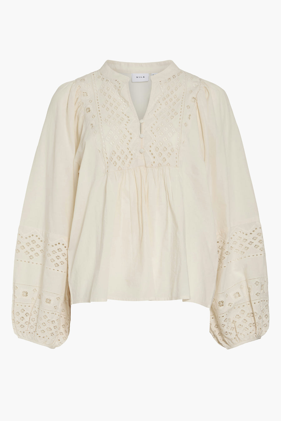 Blouse (lange mouwen) Ecru - VILA®
