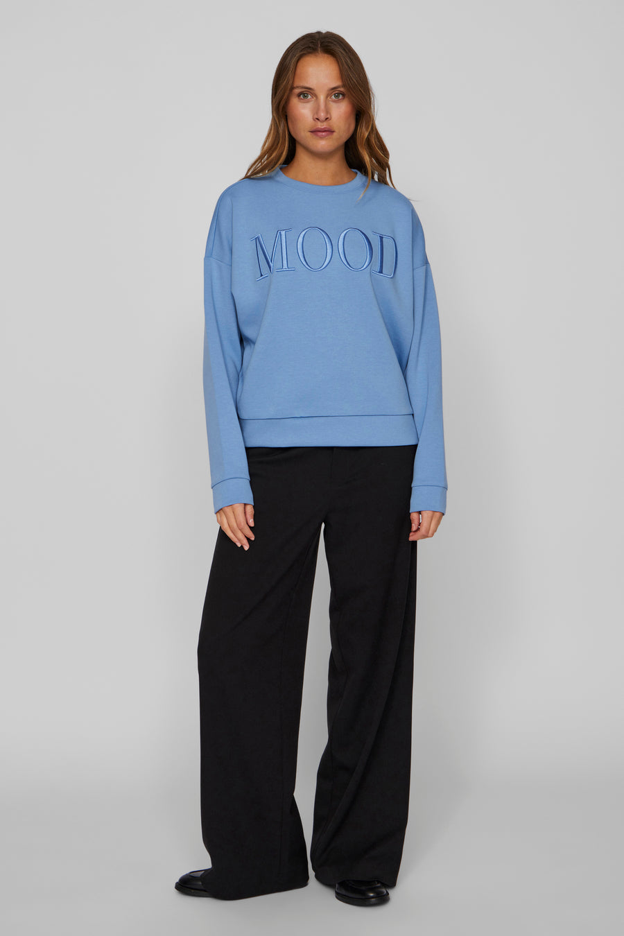 Sweater met ronde hals Blauw - VILA®