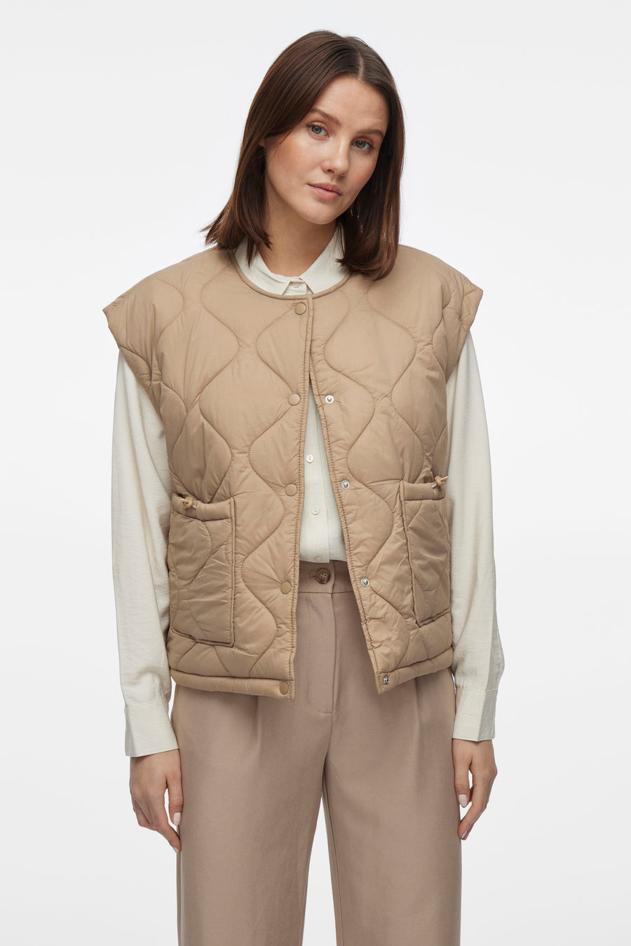 Korte jas Beige - VILA®
