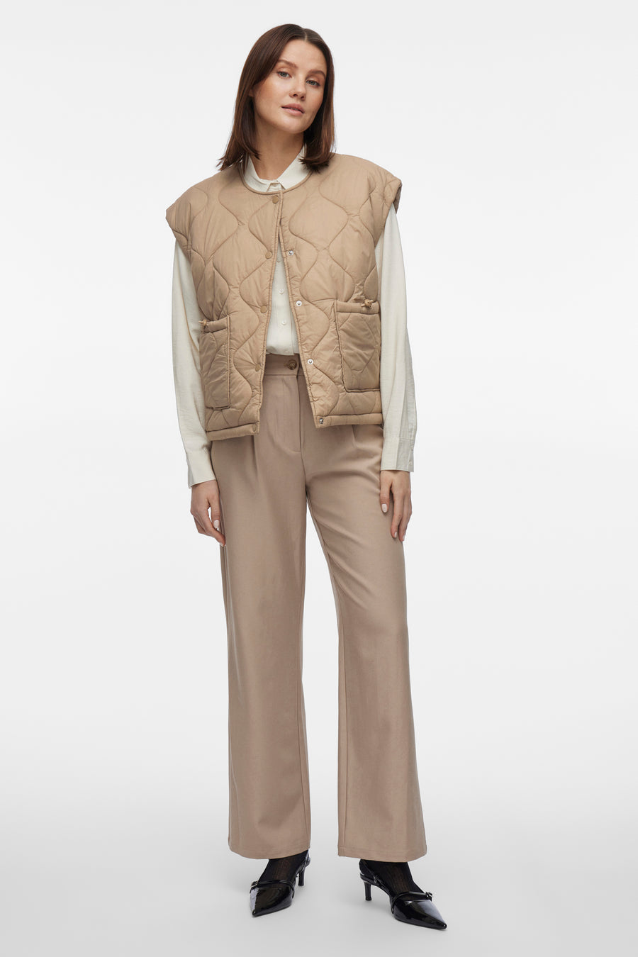 Korte jas Beige - VILA®
