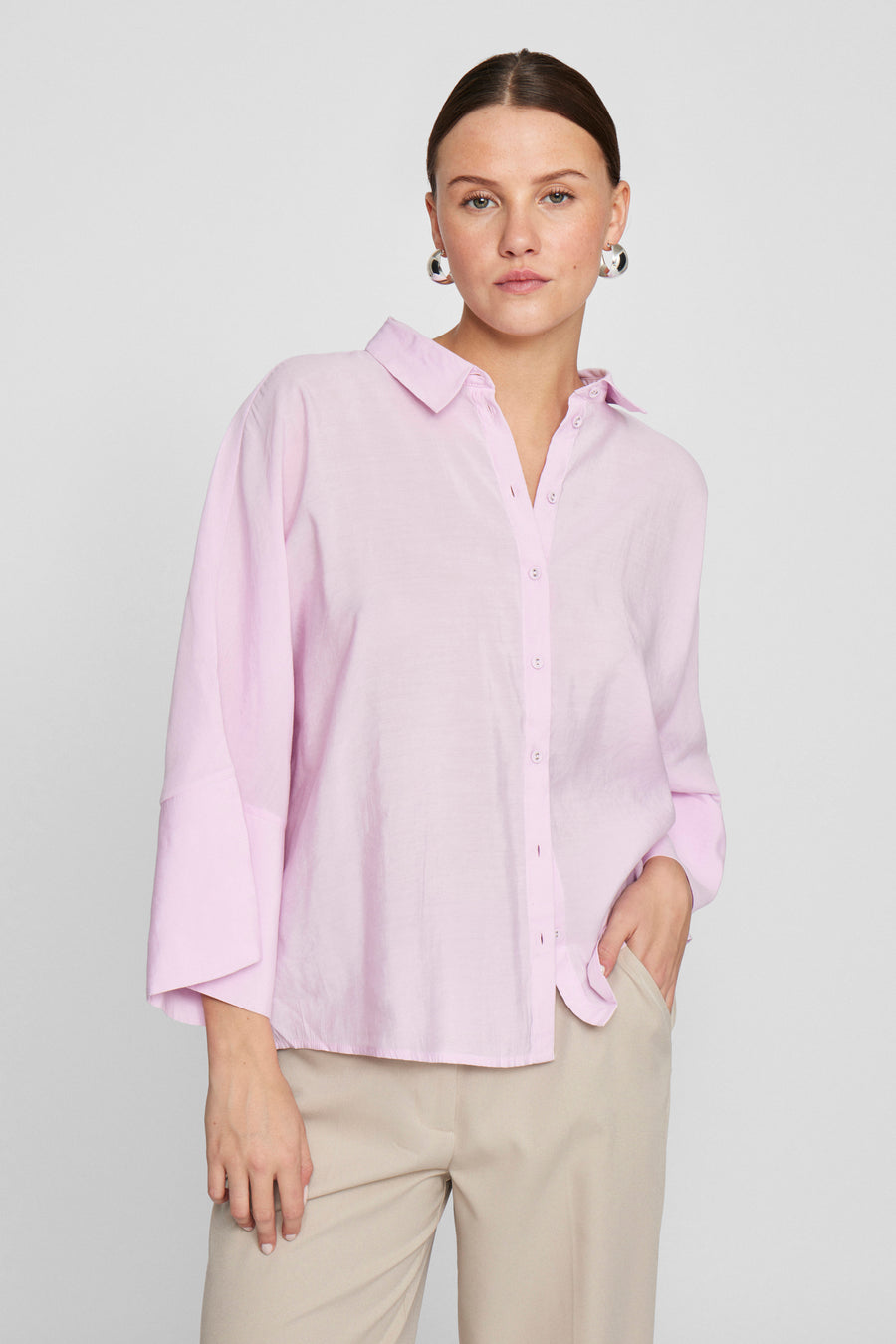 Hemd (lange mouwen) Roze - VILA®