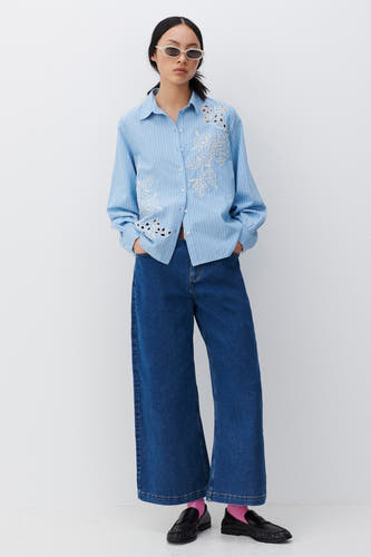 Hemd (lange mouwen) Blauw - VILA®
