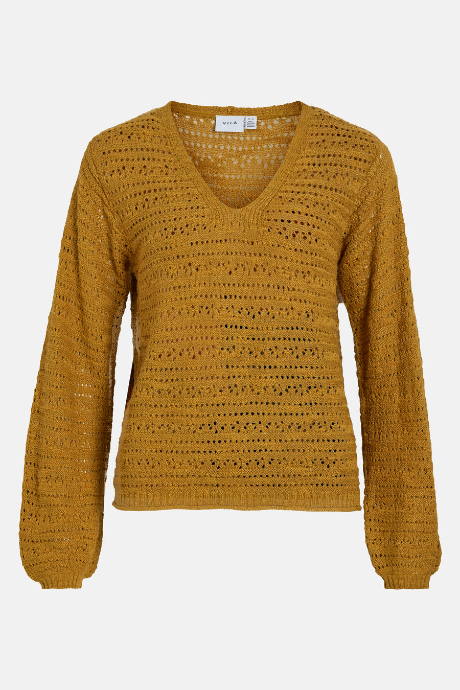 Trui met V-hals Bruin - VILA®