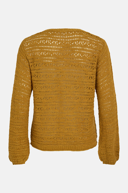 Trui met V-hals Bruin - VILA®