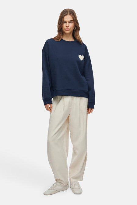Sweater met ronde hals Blauw - VILA®