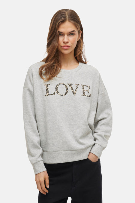 Sweater met ronde hals Grijs - VILA®