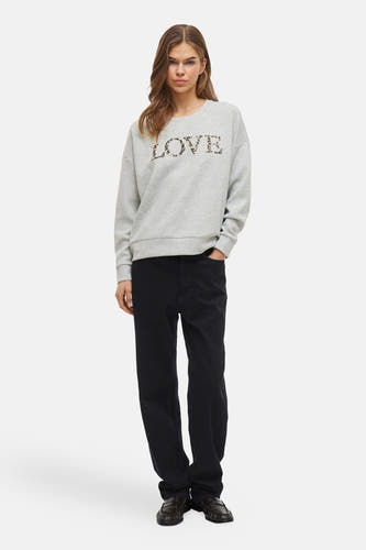 Sweater met ronde hals Grijs - VILA®