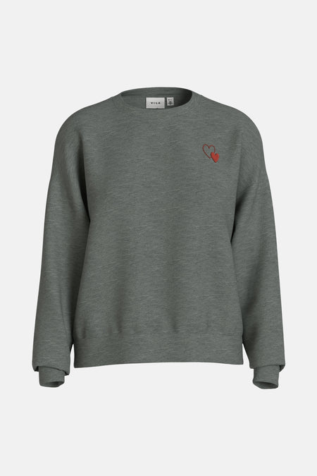 Sweater met ronde hals Grijs - VILA®