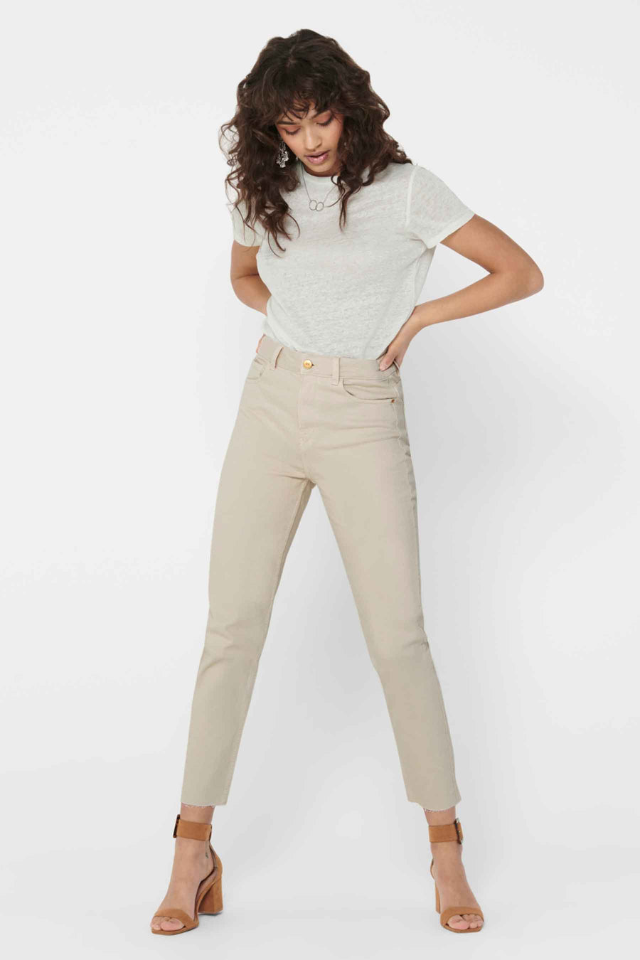 Mom Jeans Off white denim - ONLY®