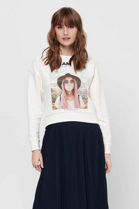 Sweater met ronde hals Wit - ONLY®