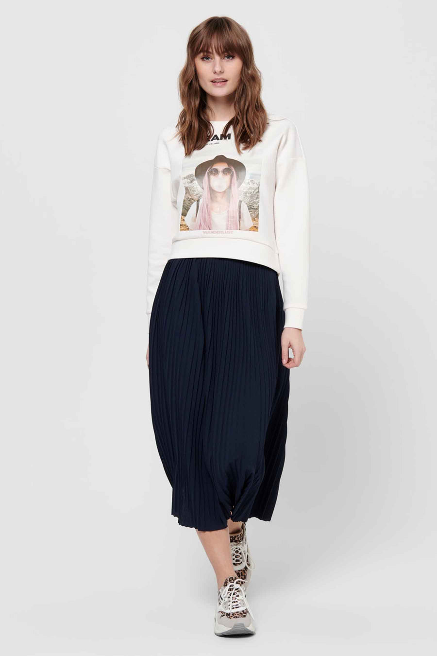 Sweater met ronde hals Wit - ONLY®