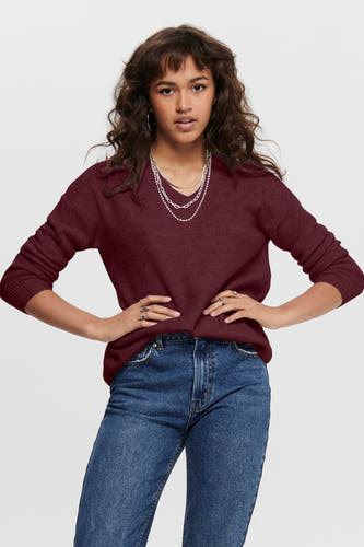 Trui met V-hals Rood - ONLY®