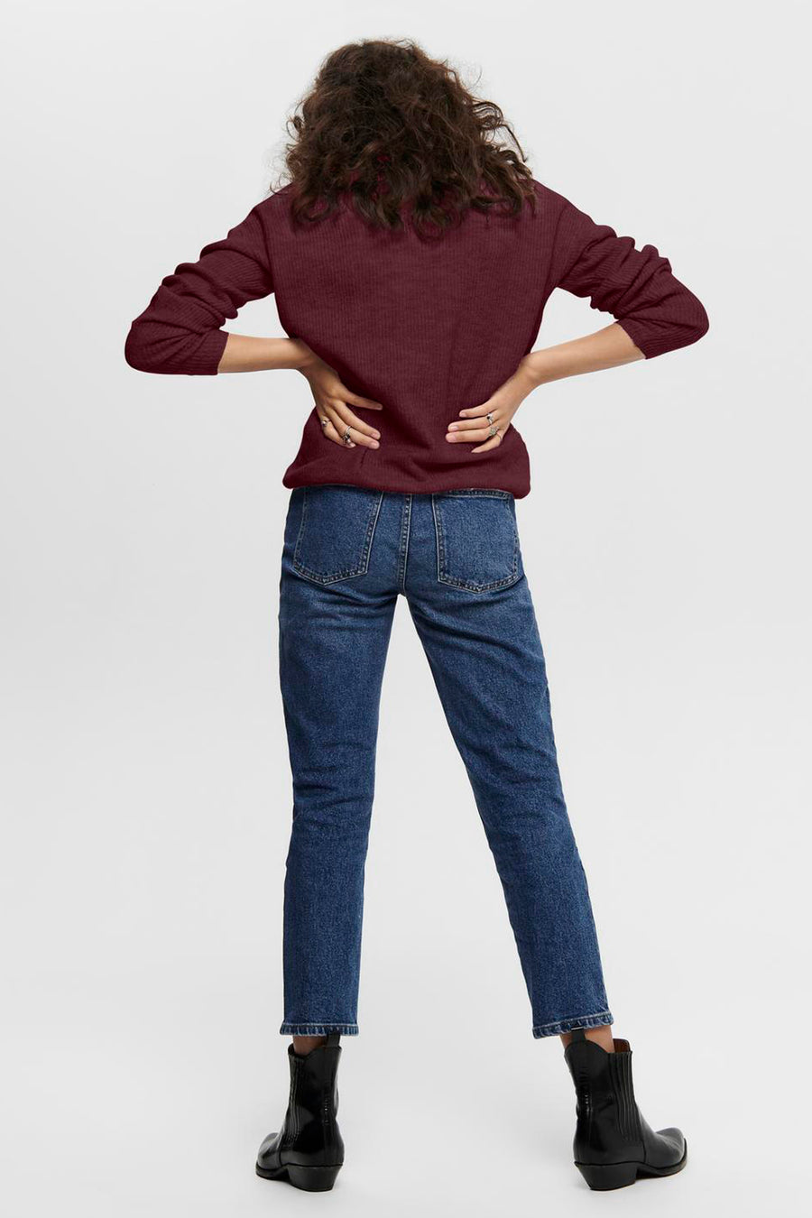 Trui met V-hals Rood - ONLY®