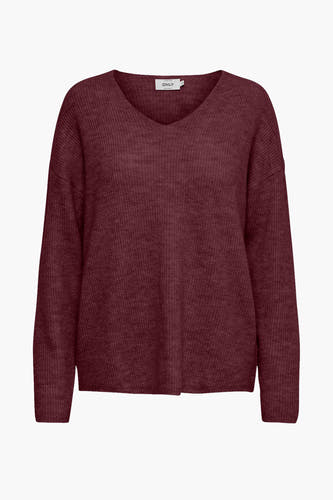 Trui met V-hals Rood - ONLY®