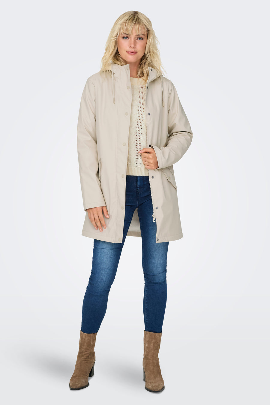 Regenjas Ecru - ONLY®