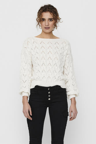 Trui met ronde hals Ecru - ONLY®