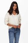 Trui met V-hals Ecru - ONLY®