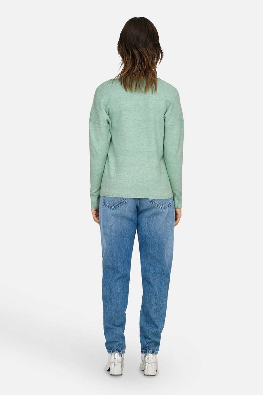 Trui met V-hals Groen - ONLY®