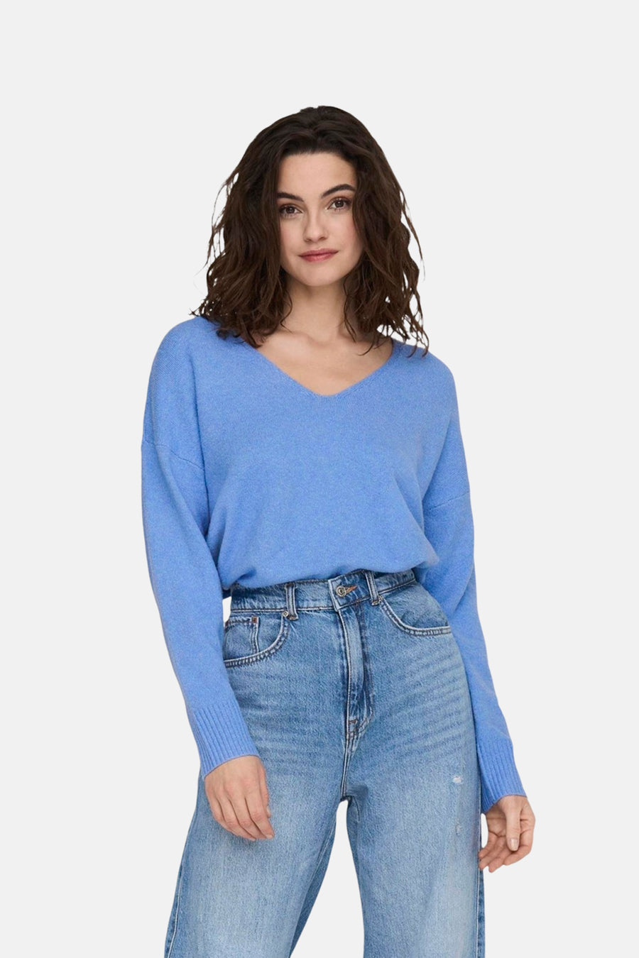 Trui met V-hals Blauw - ONLY®