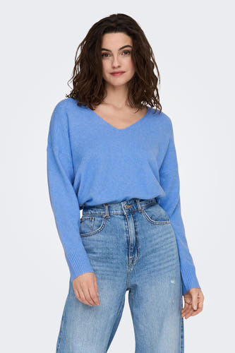 Trui met V-hals Blauw - ONLY®