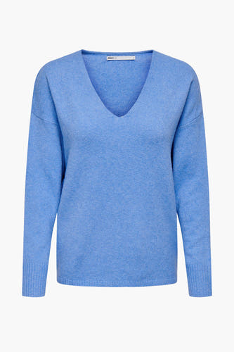 Trui met V-hals Blauw - ONLY®