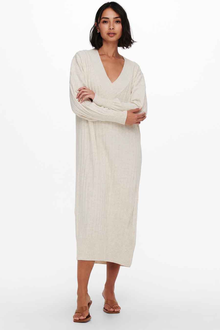 Kleedjes (lange mouwen) Beige - ONLY®