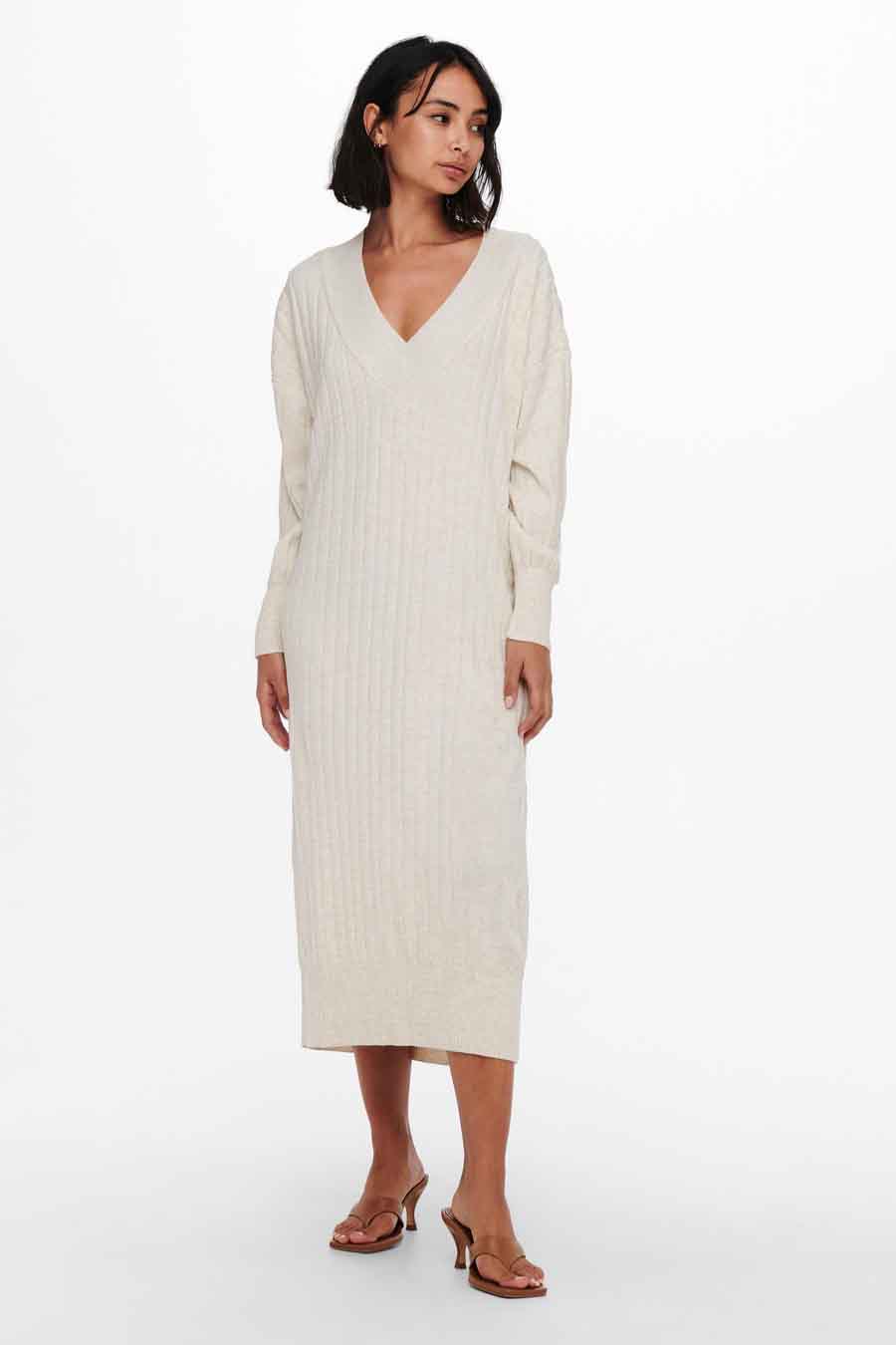 Kleedjes (lange mouwen) Beige - ONLY®
