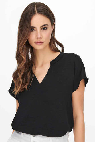 Blouse (korte mouwen) Zwart - JDY
