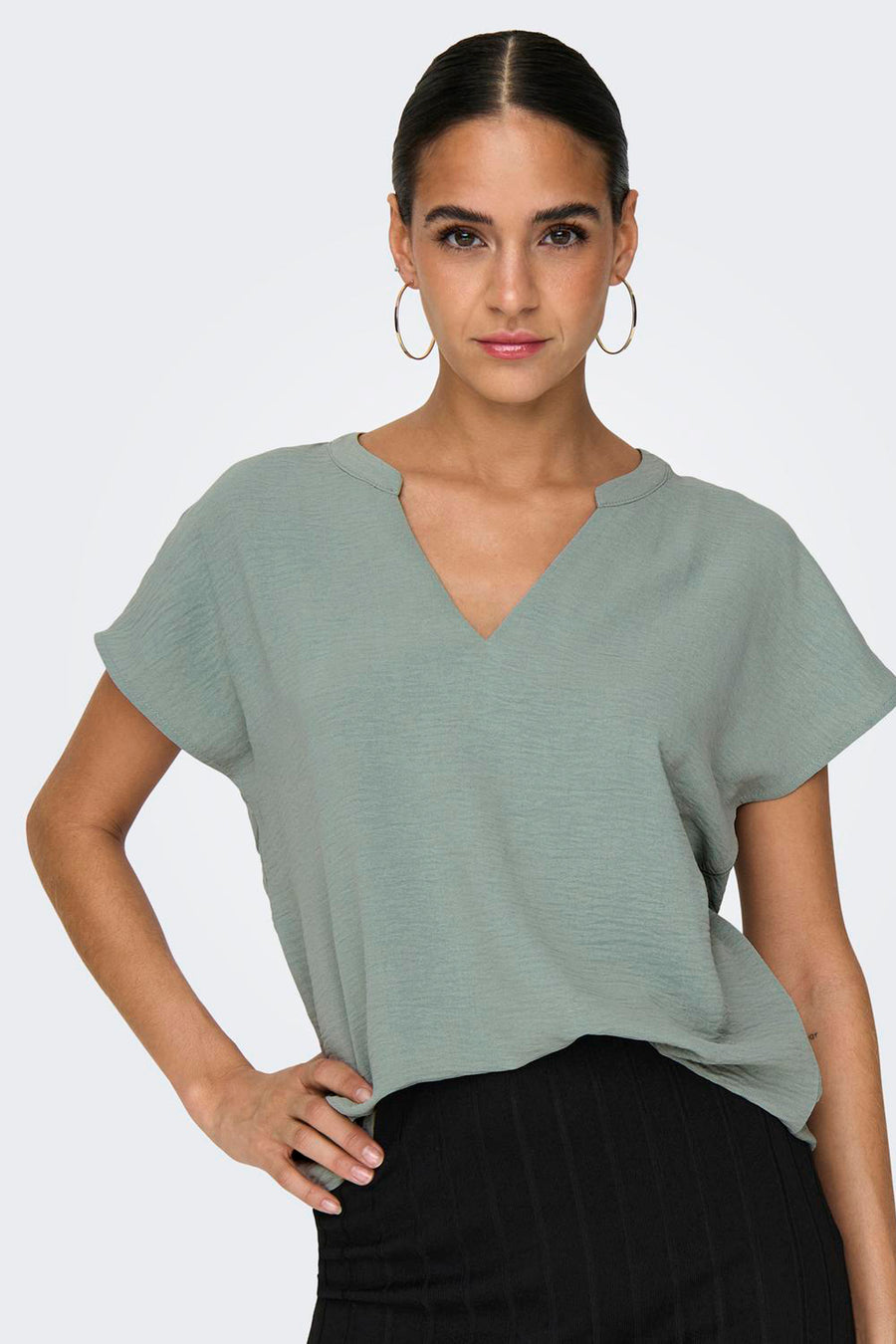 Blouse (korte mouwen) Groen - JDY