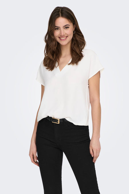 Blouse (korte mouwen) Wit - JDY