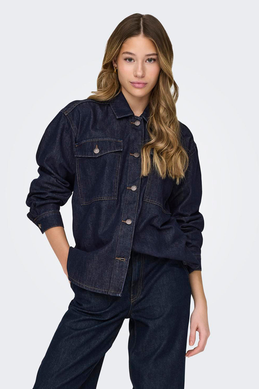 Hemd (lange mouwen) Dark blue denim - JDY