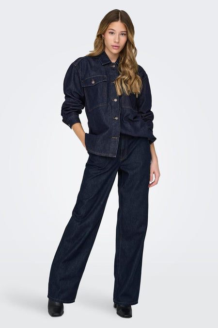 Hemd (lange mouwen) Dark blue denim - JDY